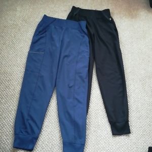 High waisted scrub pants